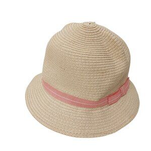 Zara Accessories Straw Cloche Hat Girls One Size Stylish Outdoor Casual
